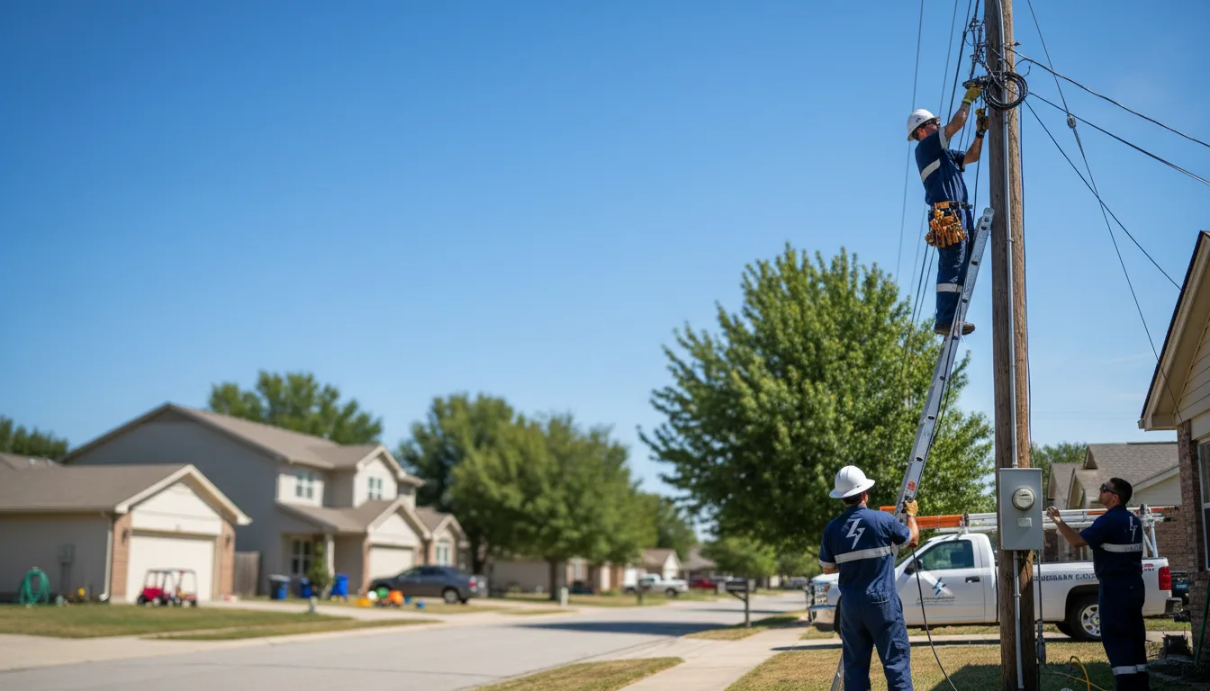 Residential electrician providing installation services in Austwell, TX